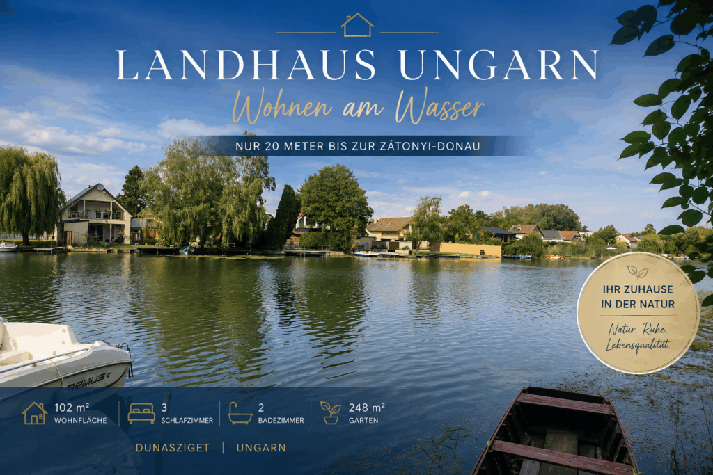 102 m² Wohnhaus nur 20 Meter von der Zátonyi-Donau entfernt