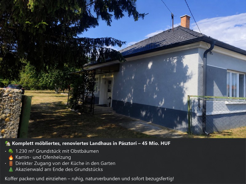 Koffer packen und einziehen – ruhiges Landhaus mit großem Garten und Wald am Grundstücksende